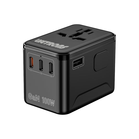 Lifetrons 100W GaN 萬能旅行轉換插頭 |全球通用轉換插頭|支援快充