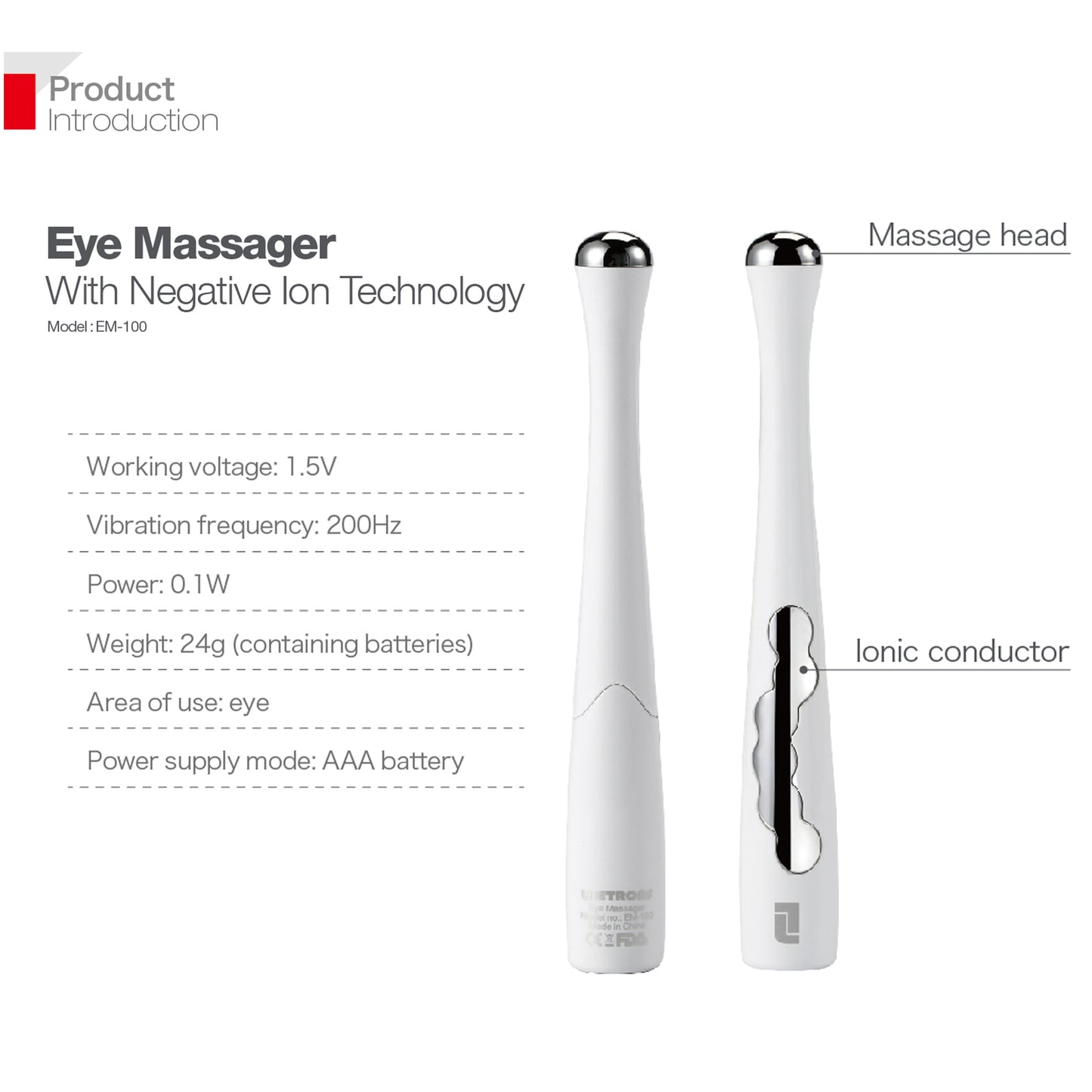 【Goodbye Black Circles🐼】Lifetrons EM-100 Ionic Eye Massager