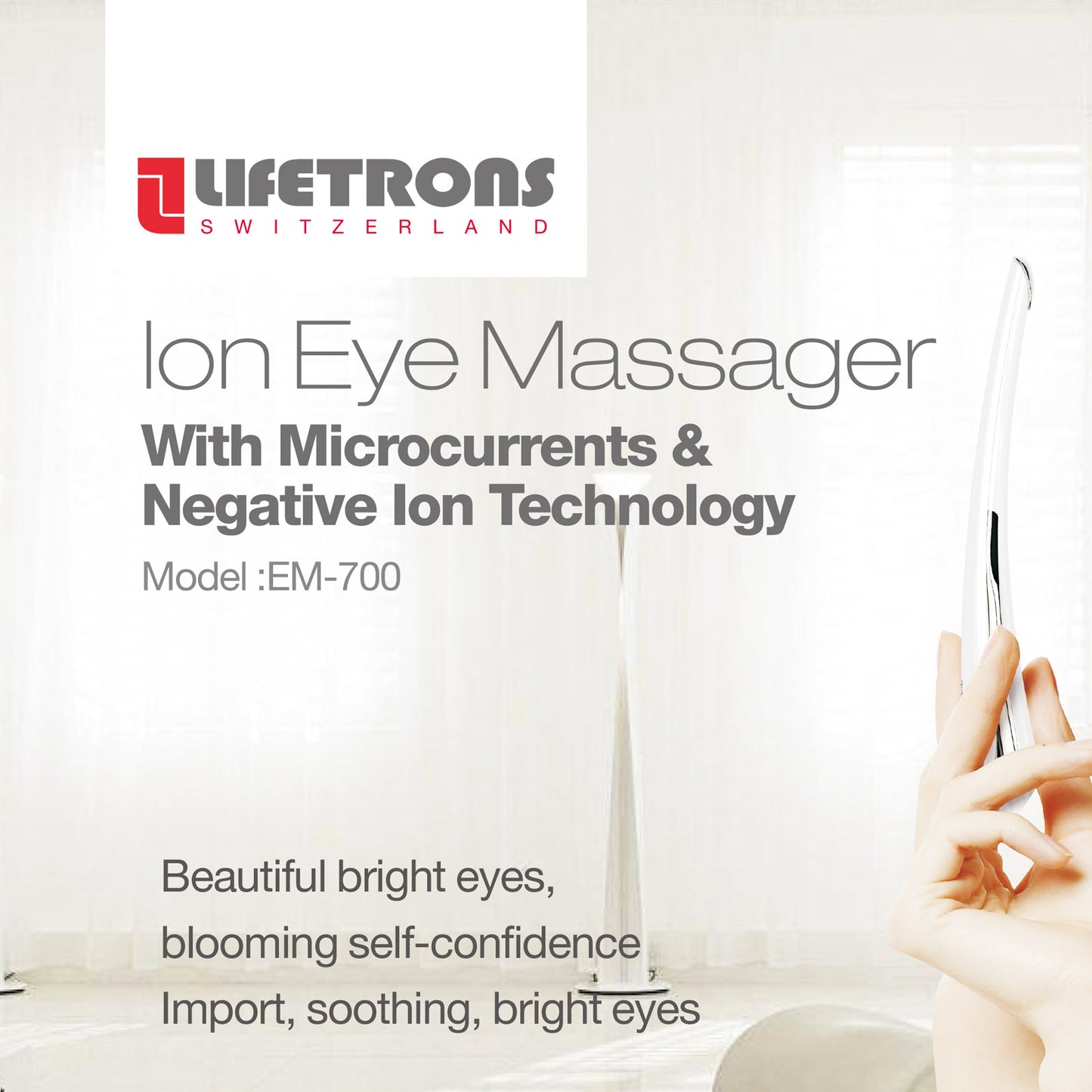 【Late Night Savior - Eye Bag & Dark Circle Remover 👀】Lifetrons EM-700 Ionic Eye Massager Pen
