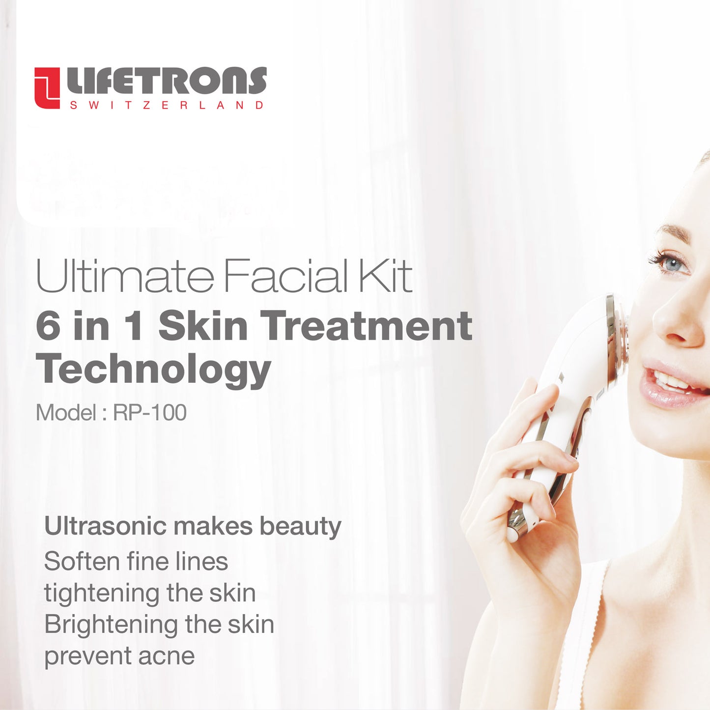【Ultimate All-in-One Anti-Aging Beauty Device⭐】Lifetrons RP-100｜RF Radio Frequency｜EMS Microcurrent｜Electroporation Import｜Acne Red and Blue Light