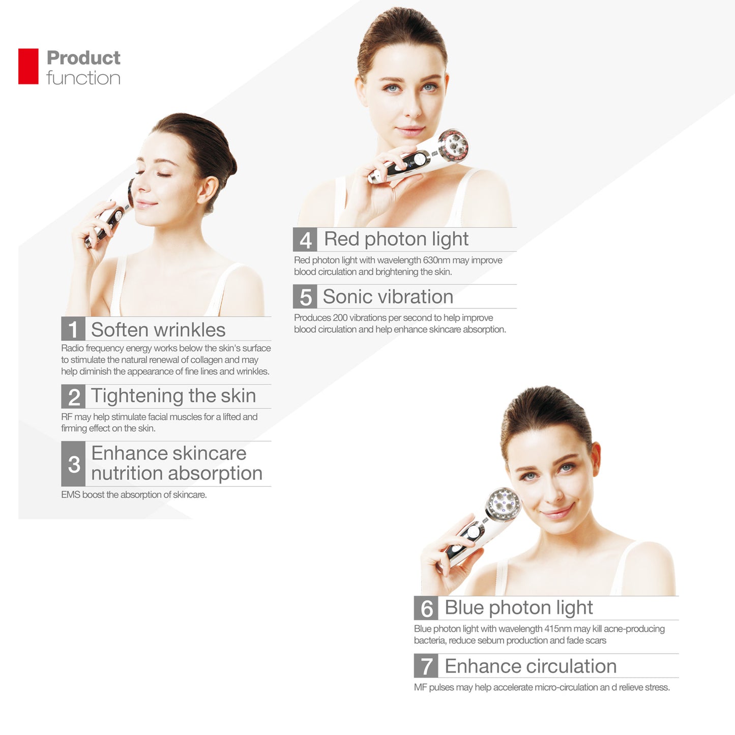 【Ultimate All-in-One Anti-Aging Beauty Device⭐】Lifetrons RP-100｜RF Radio Frequency｜EMS Microcurrent｜Electroporation Import｜Acne Red and Blue Light