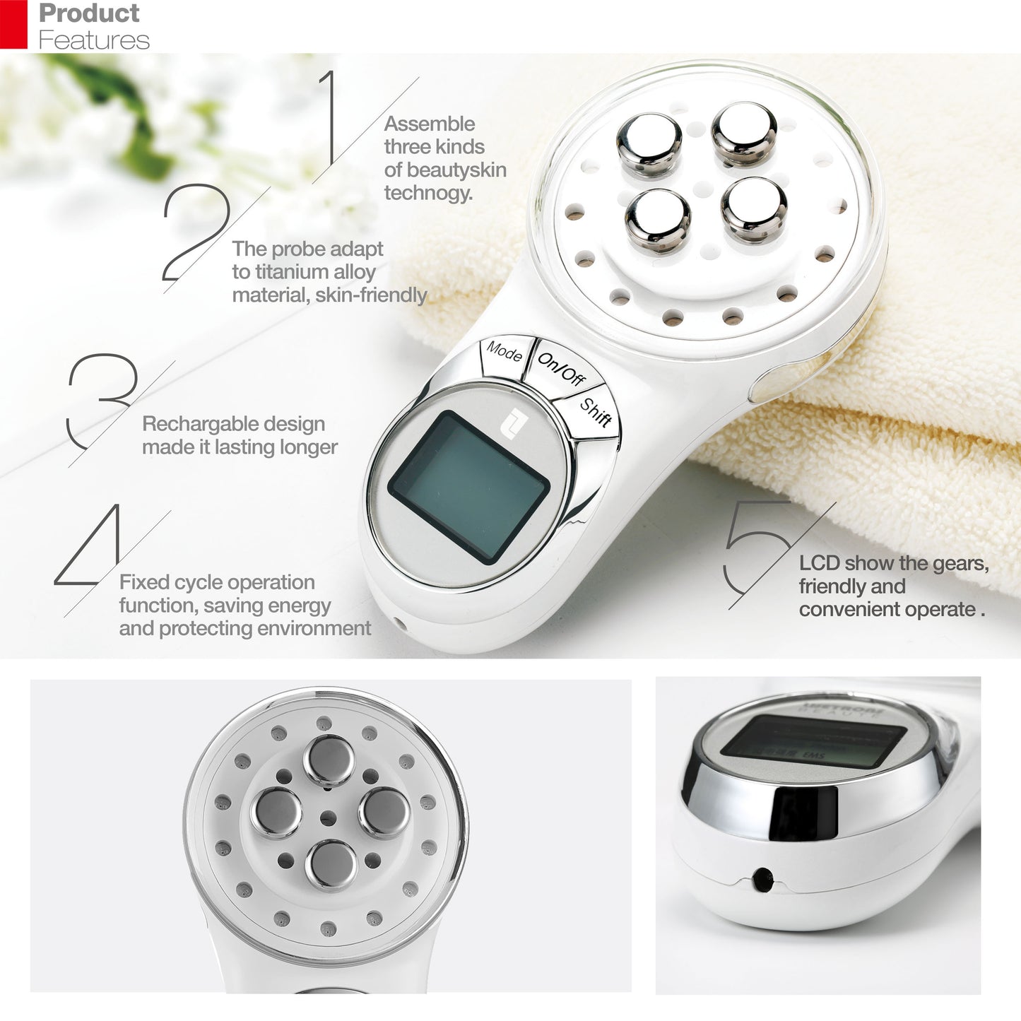 [Fade Spots & Microcurrent Tightening] Lifetrons EP-300E Microcurrent Photon Rejuvenation Device