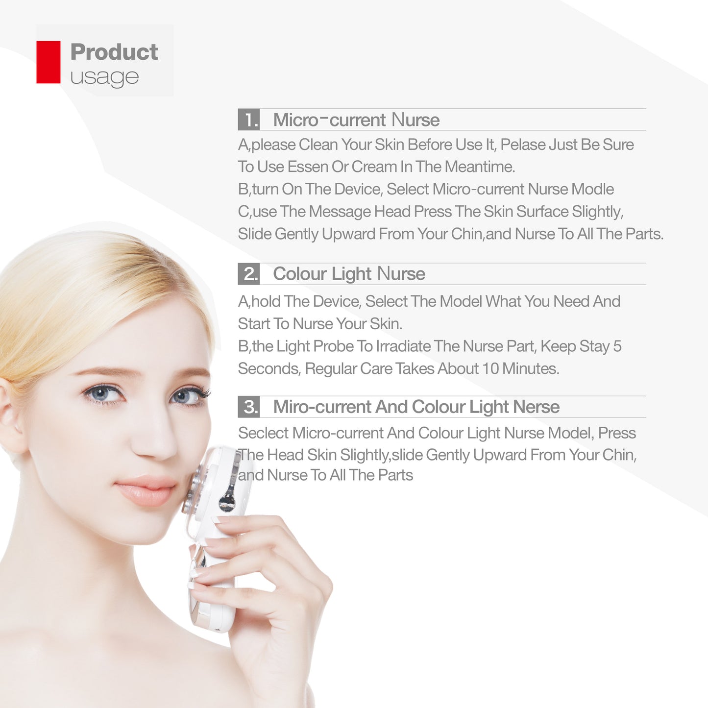 [Fade Spots & Microcurrent Tightening] Lifetrons EP-300E Microcurrent Photon Rejuvenation Device