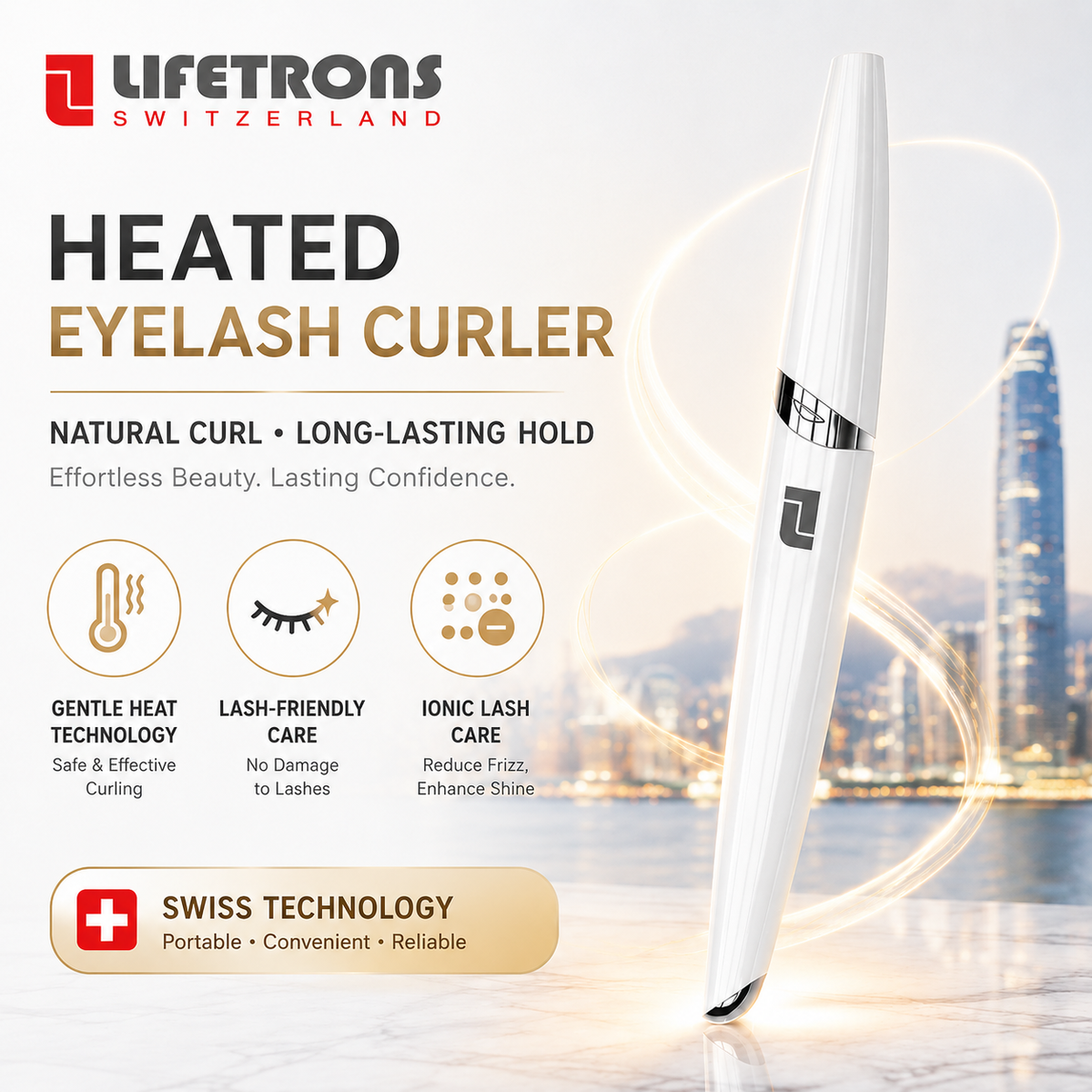 【2-in-1 雙效美眸】Lifetrons EE-100 美睫筆 | 熱力捲翹 + 負離子眼部精華導入